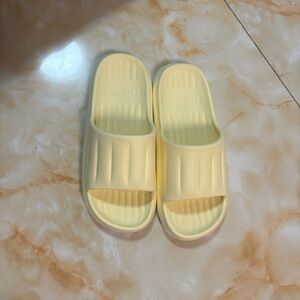 Yellow Slide Sandals - Cushioned Foam Slides
